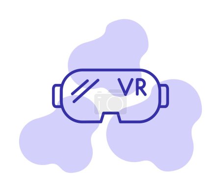 Illustration for Vr glasses icon vector illustration - Royalty Free Image