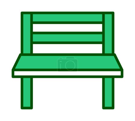 Illustration for Bench illustration flat vector icon - Royalty Free Image