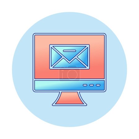 Ilustración de Icono de correo electrónico simple, ilustración vectorial - Imagen libre de derechos