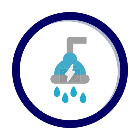 Ilustración de Icono web de ducha de agua, ilustración - Imagen libre de derechos