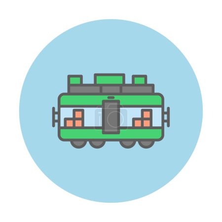 Illustration for Vector illustration of train cargo - Royalty Free Image