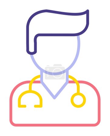 Illustration for Male doctor icon, vector illustration design - Royalty Free Image