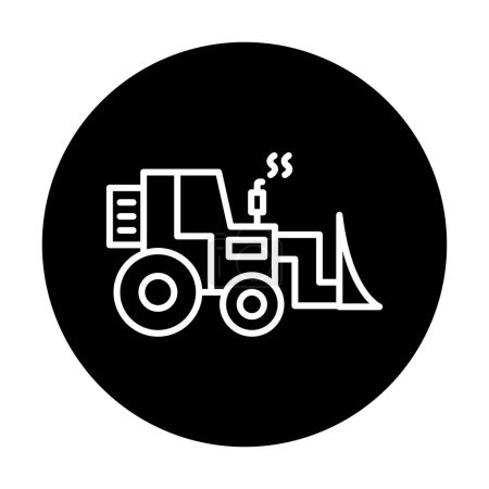 Illustration for Bulldozer icon vector logo illustration - Royalty Free Image