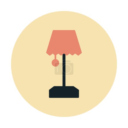 Illustration for Table Lamp icon vector illustration - Royalty Free Image