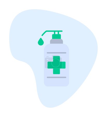 Illustration for Web simple illustration of a sanitizer bottle - Royalty Free Image