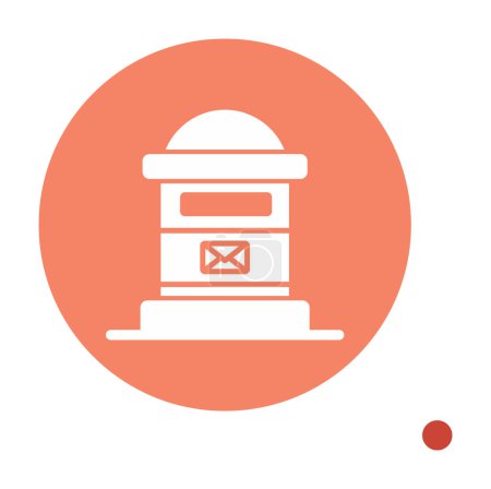 Téléchargez les illustrations : Mailbox icon, vector illustration simple design - en licence libre de droit