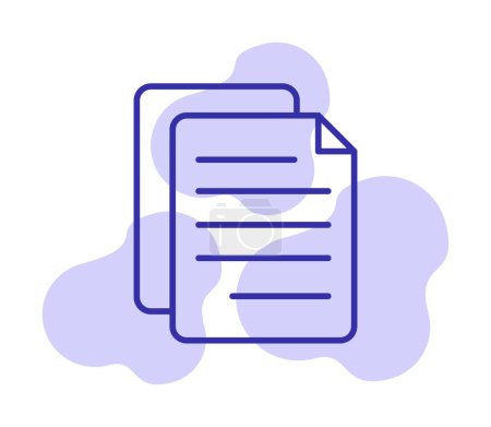 Illustration for Document flat icon, vector illustration - Royalty Free Image