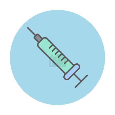 Téléchargez les illustrations : Illustration vectorielle de l'icône du virus d'injection - en licence libre de droit