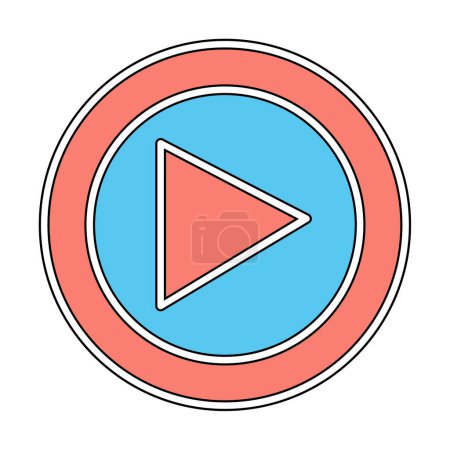 Illustration for Play Button icon vector illustration - Royalty Free Image