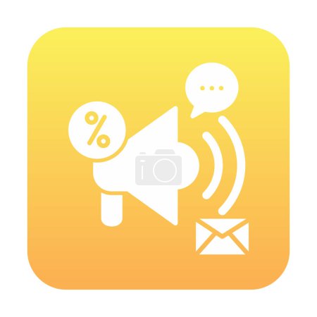 Illustration for Promotion concept icon with megaphone vector illustration - Royalty Free Image