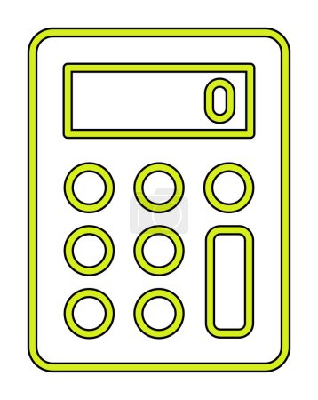 Téléchargez les illustrations : Icône de calculatrice, illustration colorée sur fond blanc - en licence libre de droit