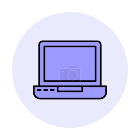 Ilustración de Icono del ordenador portátil, ilustración vectorial diseño simple - Imagen libre de derechos