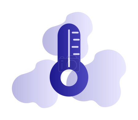 Illustration for Thermometer icon flat style vector illustration - Royalty Free Image
