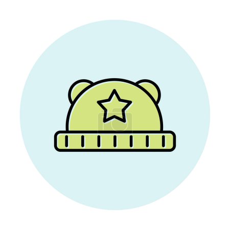 Illustration for Baby Hat. web icon simple illustration - Royalty Free Image