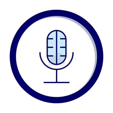 Illustration for Illustration vector graphic of microphone icon - Royalty Free Image