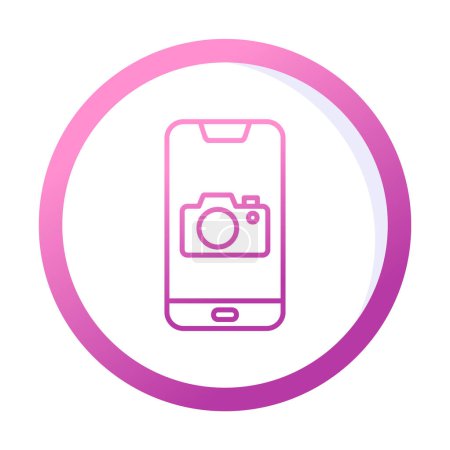 Ilustración de Icono de cámara Smartphone, ilustración vectorial - Imagen libre de derechos