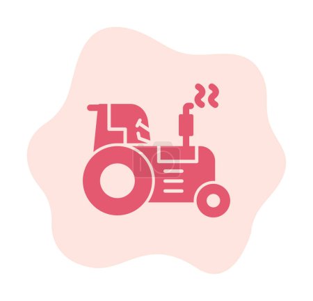 Ilustración de Tractor icono vector web ilustración - Imagen libre de derechos