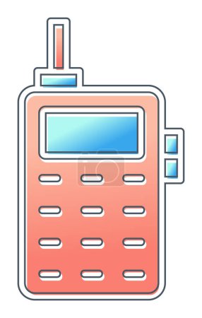 Ilustración de Icono del teléfono viejo, ilustración del vector - Imagen libre de derechos
