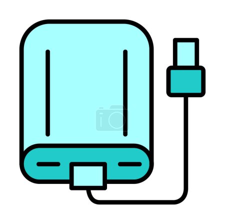 Illustration for External hard drive icon, vector illustration simple design - Royalty Free Image