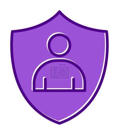 Illustration for Account Protection icon vector illustration - Royalty Free Image