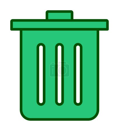 Téléchargez les illustrations : Icône poubelle, icône poubelle, illustration vectorielle colorée - en licence libre de droit