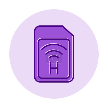 Illustration for Sim card icon, vector illustration simple design - Royalty Free Image