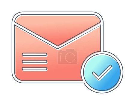 Illustration for Email delivered icon vector illustration - Royalty Free Image