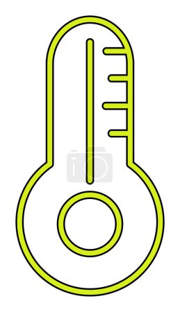 Illustration for Thermometer icon flat  vector illustration - Royalty Free Image