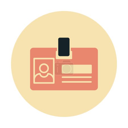 Téléchargez les illustrations : Icône de carte d'identité, illustration vectorielle design simple - en licence libre de droit