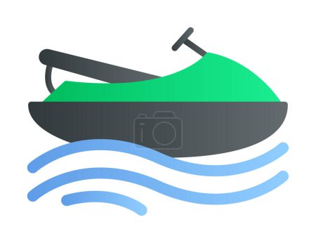 Illustration for Sea jet ski icon. Simple illustration of sea jet ski vector icon for web design - Royalty Free Image