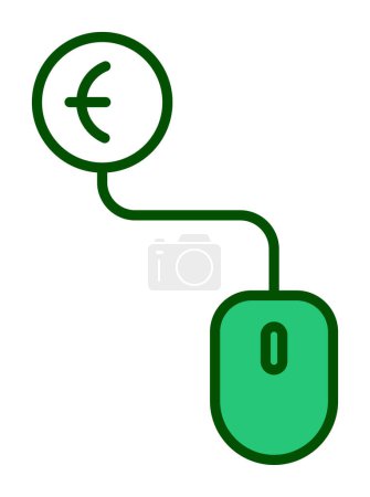 Téléchargez les illustrations : Simple Pay Per Click icône, illustration vectorielle - en licence libre de droit