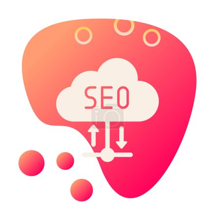 Illustration for Seo cloud vector icon. Cloud Server icon design illustration - Royalty Free Image