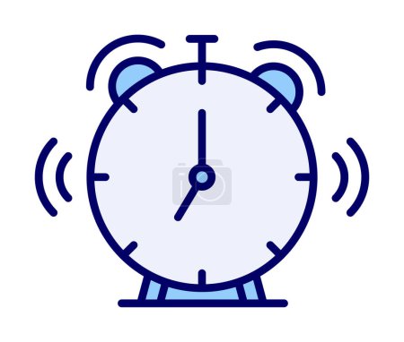 Ilustración de Alarma reloj vector ilustración sobre fondo blanco - Imagen libre de derechos