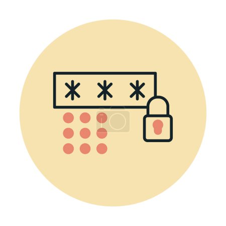 The passcode security color icon 