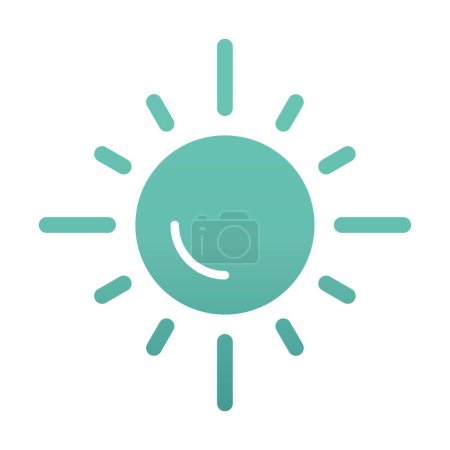 Ilustración de Sol icono plano, diseño de ilustración vectorial - Imagen libre de derechos