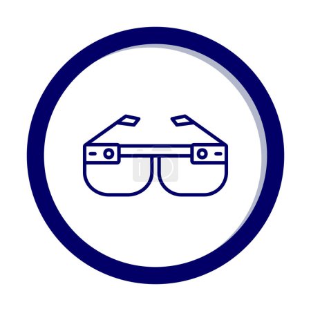 Illustration for Smart glasses icon vector illustration - Royalty Free Image