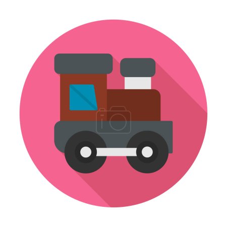 Téléchargez les illustrations : Illustration vectorielle de l'icône de jouet de train - en licence libre de droit