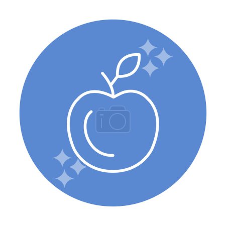 Illustration for Apple web icon, vector illustration - Royalty Free Image