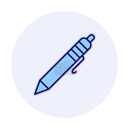 Téléchargez les illustrations : Illustration vectorielle d'icône de stylo bille - en licence libre de droit