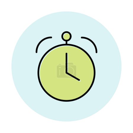 Téléchargez les illustrations : Horloge, icône de minuterie illustration vectorielle - en licence libre de droit