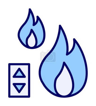 Symbol für Temperaturkontrolle, Vektor-Piktogramm-Illustration 
