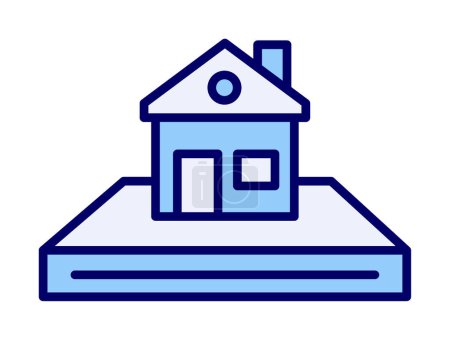 Ilustración de Casa icono vector aislado sobre fondo blanco - Imagen libre de derechos