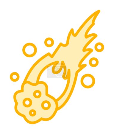 Ilustración de Ilustración de vector de icono plano Flame Meteor - Imagen libre de derechos