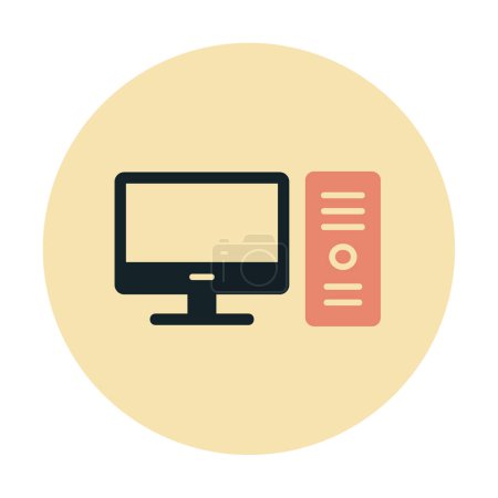 Ilustración de Diseño de iconos de computadora de escritorio, signo plano, vector e ilustración - Imagen libre de derechos
