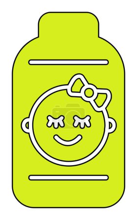 vector illustration of a baby talcum powder icon in a flat style 