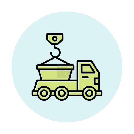 Ilustración de Icono de camión de salto, ilustración colorida del vector - Imagen libre de derechos