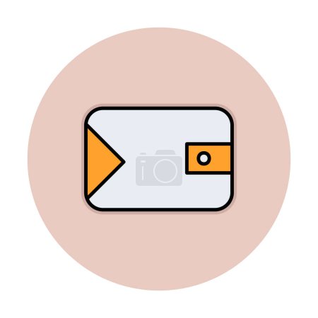 Téléchargez les illustrations : Icône vectorielle portefeuille illustration simple - en licence libre de droit