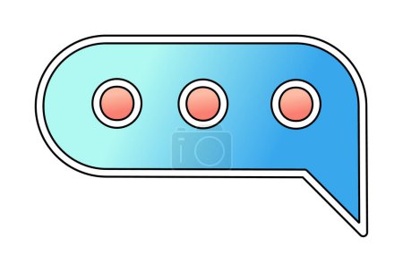 Illustration for Simple chat icon, speech bubble, vector illustration - Royalty Free Image