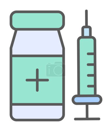 Illustration for Simple Vaccination icon, vector illustration - Royalty Free Image