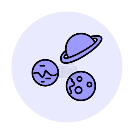 Ilustración de Icono de planetas, ilustración vectorial - Imagen libre de derechos